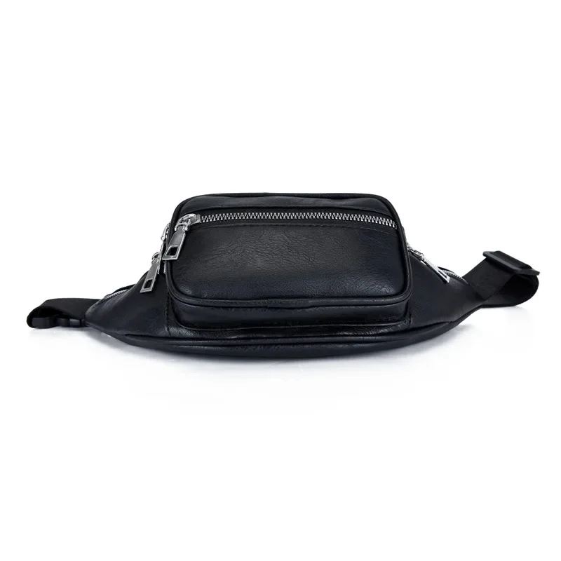 Men Women Fashion Solid Waist Fanny Pack Lady PU Leather Holiday Money Belt Wallet Bum Travel Bag Phone Pouch Hot Style