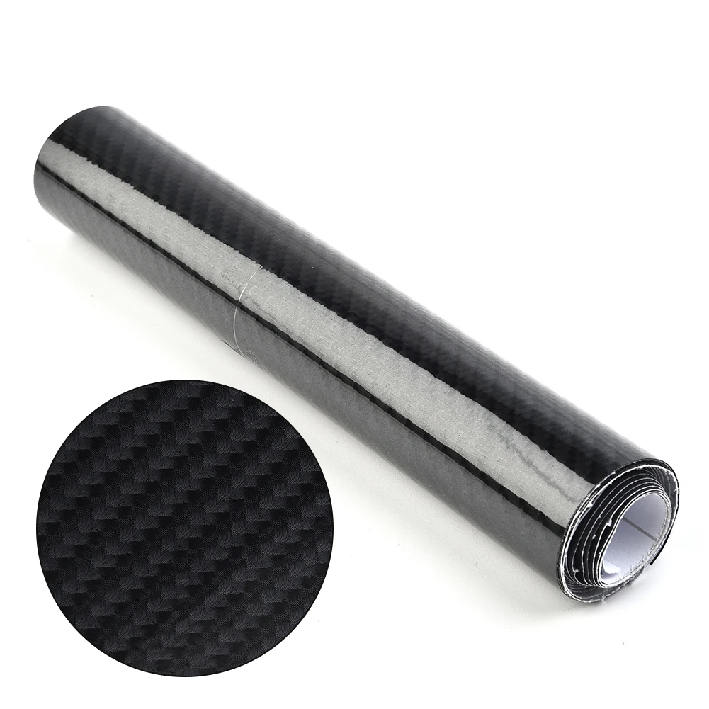 

Decor Sticker Decoration Film Glossy Interior PVC Vinyl 20*150CM Car Carbon Fiber look Decal Replace Accessories