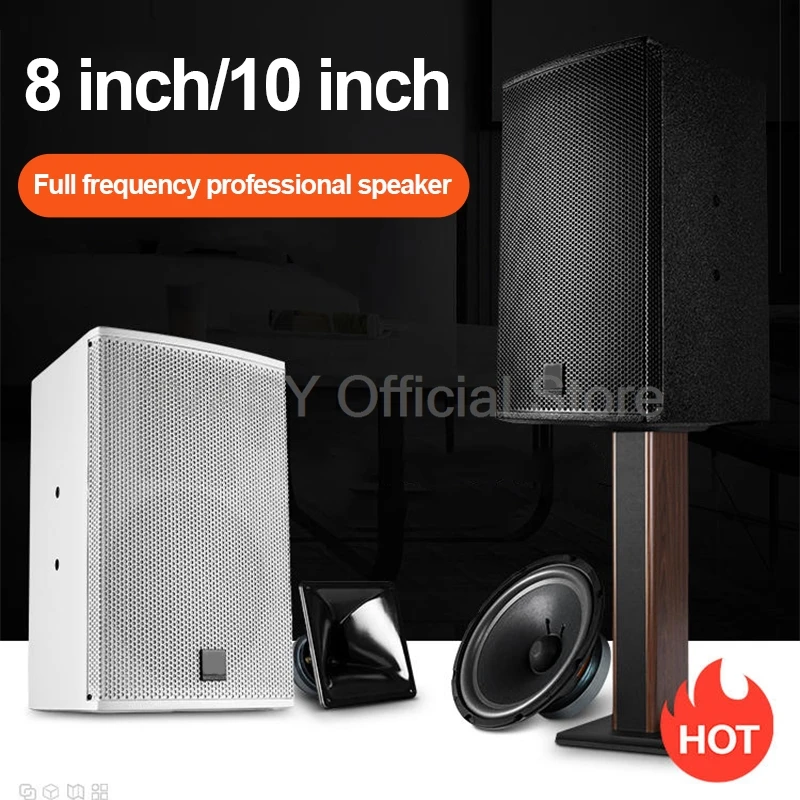 8/10 Inch High Power Bass Speaker KTV Home Card150/200W Full Frequency Speaker Professional Private Room Conference Bar Audio