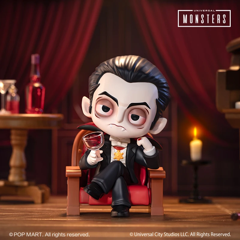 POP MART Série Universal Monstros Aliança Caixa Misteriosa, Caixa cega, Frankenstein Drácula, 1Pc, 9Pcs