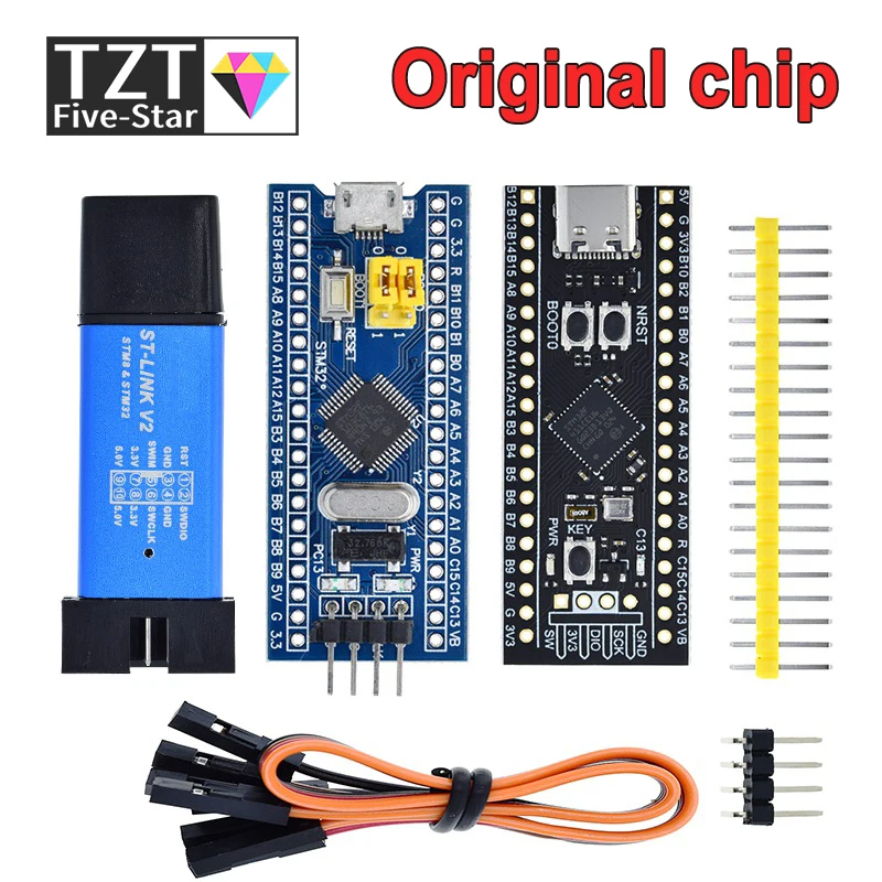 STM32F103C8T6 CH32F103C8T6 ARM STM32 Minimum System Development Board STM32F401 STM32F411 + ST-LINK V2 Download Programmer