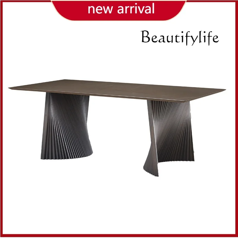 

BJ Minimalist Dining Table Household Modern Simple Light Luxury Rectangular Design Special-shaped Dining Table High-end Desk