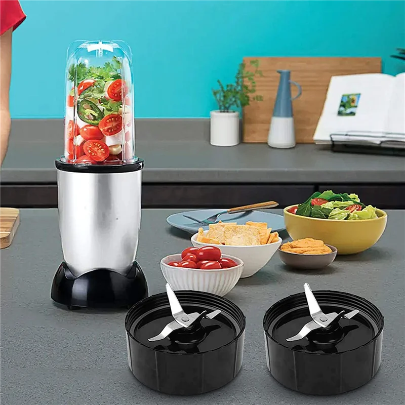 2 Pack Vervangende Mesonderdelen Voor Magische 250W Blender, Juicer En Mixer, Blender Vervangende Onderdelen Mb1001