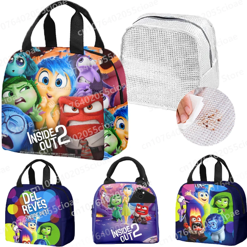 Bolsa de almuerzo con estampado emocional para niños, paquete de hielo portátil, bolsas de almuerzo escolares, agente interior, Joy, triste, Anger, Fear, nuevo, 2024