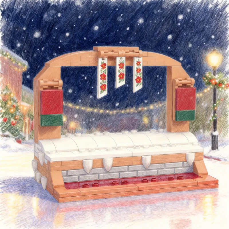 

Набор из 131 детали: Сезонная модель-подставка для минифигурок MOC, игрушки-конструкторы, рождественский подарок, архитектурный креативный развивающий набор