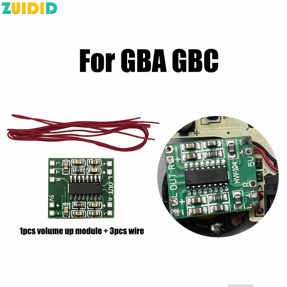 ZUIDID Sound Audio Enhancement for Gameboy ADVANCE GBC GBA No Need Cut The Shell Mini Digital Amplifier Board Volume Up Module