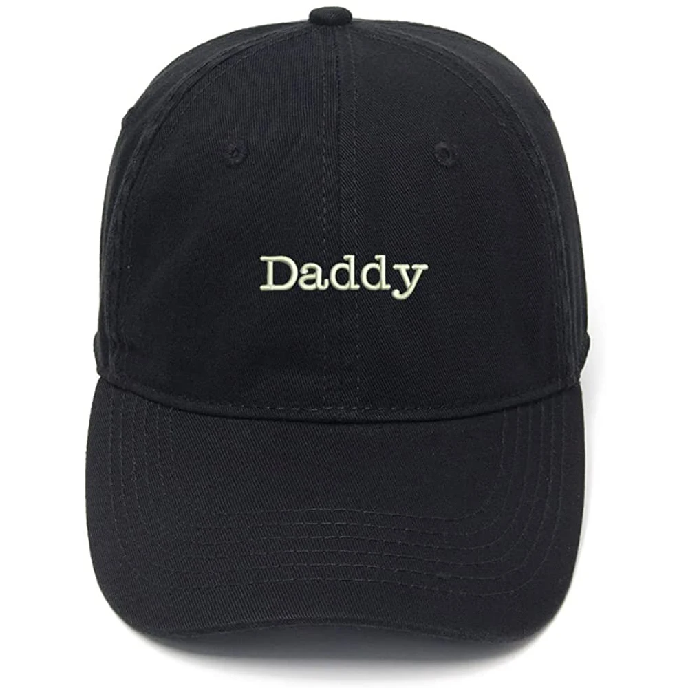 Lyprerazy Men's Baseball Cap Daddy Dad Embroidery Hat Cotton Embroidered Casual Baseball Caps