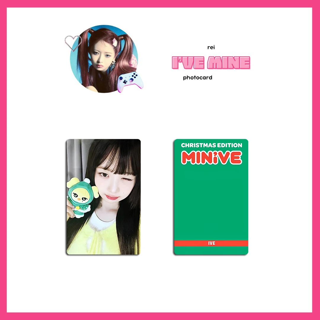 1VE Girl Group X MINIVE Christmas Doll Card Yujin Gaeul Wonyoung LIZ Rei Leeseo Peripheral Small Cards