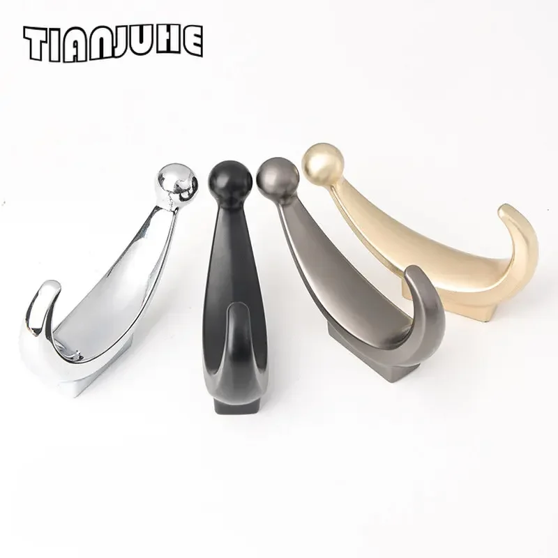 

Gold Wall Coat Hooks 5 Pack Towel Hooks Wall Mounted Single Hook Heavy Duty Hardware Robe Hooks Restroom Accessories for Hanging