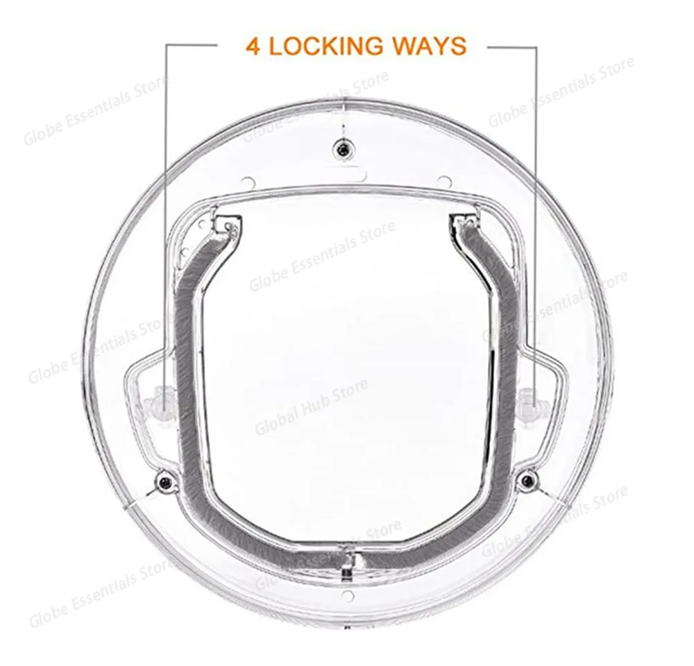 4 Way Locking Cat Doors Cat Flap Door 4 Way Locking Cat Doors Small Pet Door for Cats Small Dogs Puppy Access Hole