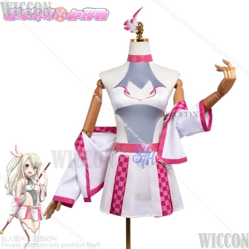 anime Fate/kaleid liner cosplay liner kawaii Racing pink sexy bikini mini dress coat sweet lovely lolita Halloween Festival Suit