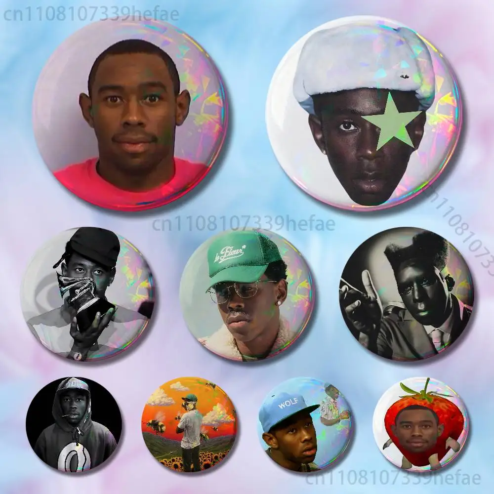 

T-Tylers The C-Creator Badges 25 32 44 58 75 mm Round Fashion Jewelry Clothes Bag Hat Accessories Badge Lover Gifts