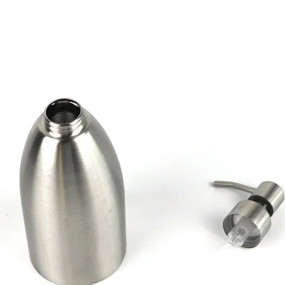 500ml High Quality Stainless Steel Polished Soap Dispenser Press Type Liquid Lotion Bottle Shampoo Container Bathroom Hardware