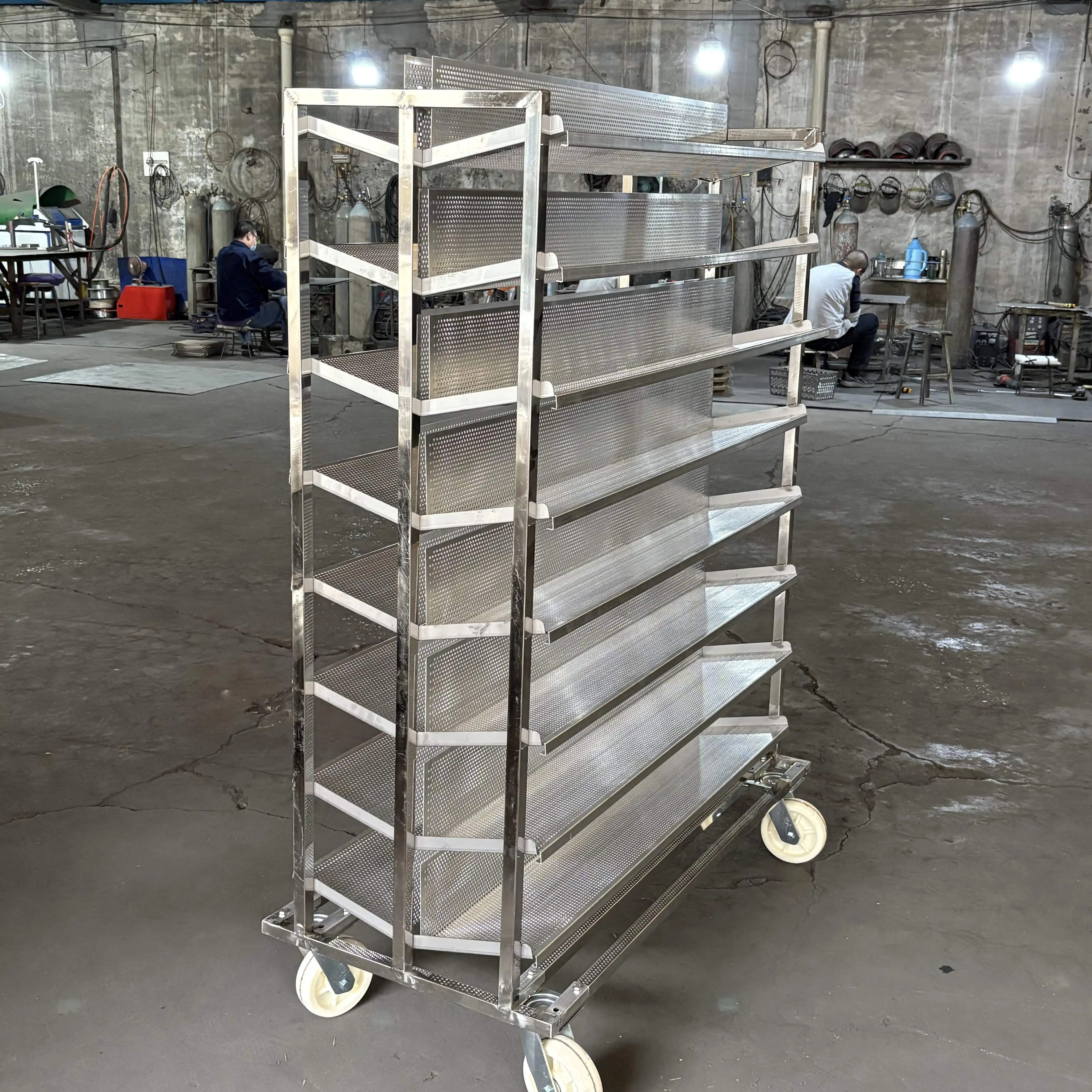 Kitchen Baking Trolley - عربة مطبخ مخصصة من الفولاذ المقاوم