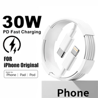 30W PD Fast Charging Cable for iPhone 14 Plus 13 12 mini 11 Pro XS Max XR X 8 7 Plus SE Rapid Charger USB-C Cable 1m 1.5m 2m 3m