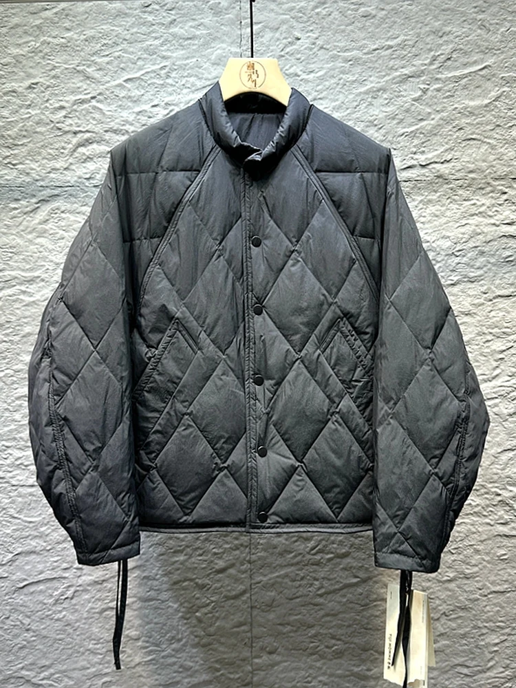 

Новая зимняя мужская легкая стеганая куртка свободного кроя из нейлона с наполнителем из пуха, повседневная, универсальная, высокого качества