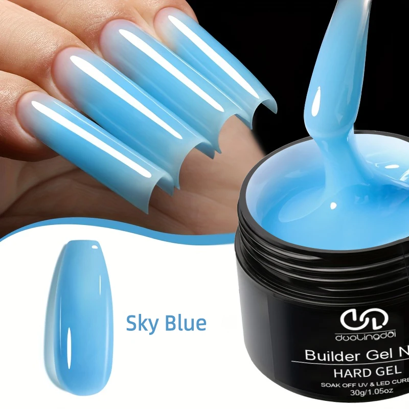 Duolingdai Staubiges Rosa Nude Gel Nagelverstärker 30G Burgunderroter Schimmer UV-Gel für Nagelverlängerung
