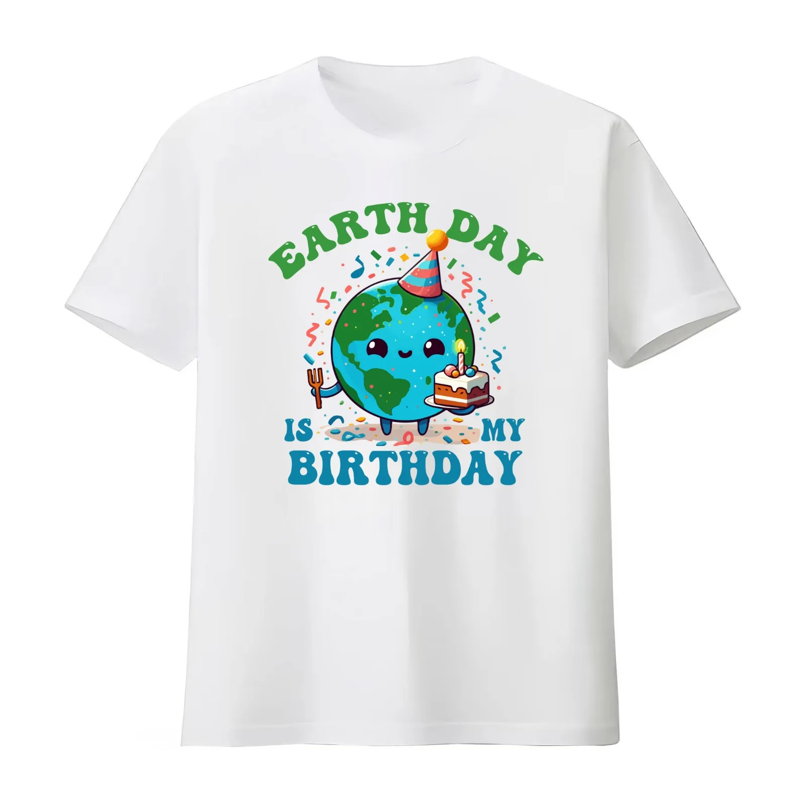 Earth Day Is My Birthday Pro Environment Birthday Environmental Awareness Groovy Girls boys T-Shirt Summer Casual Cotton Tee