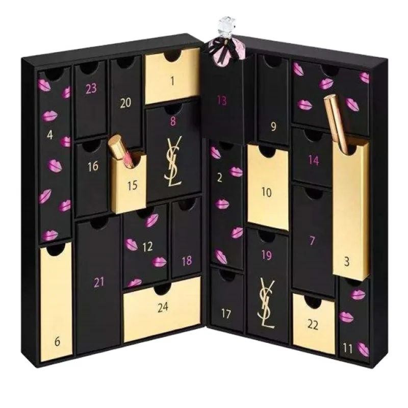 

2025customized.Calendrier de l'Custom Printed Paper fashion cosmetic Nail Polish jewelry eyelash advent calendar box