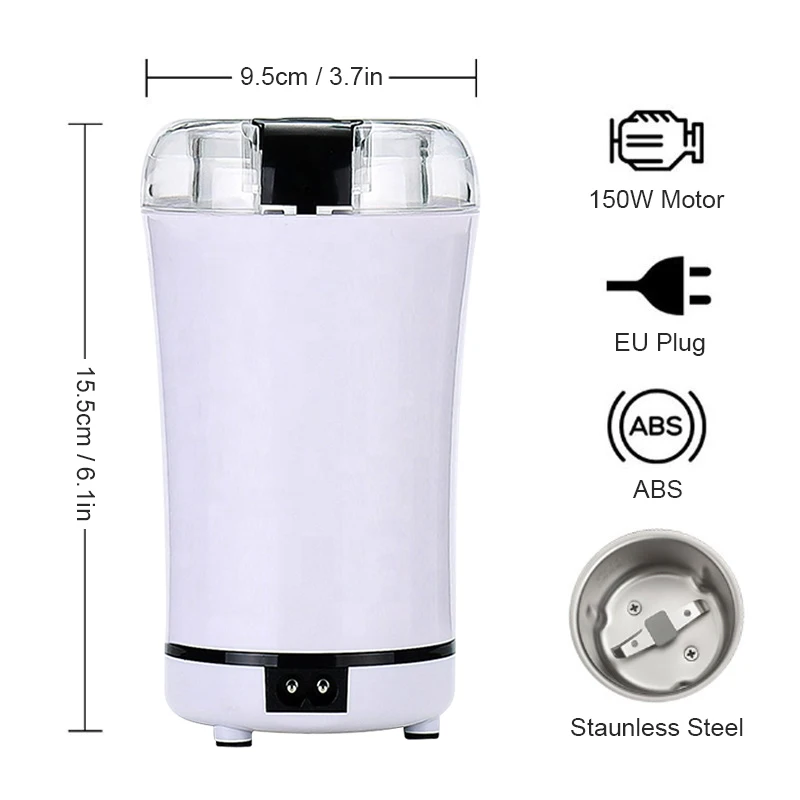 Electric Coffee Grinder Home Travel Portable Stainles Steel Nuts Coffee Bean Grinding Machine Kitchen Profession Ceramic Grinder