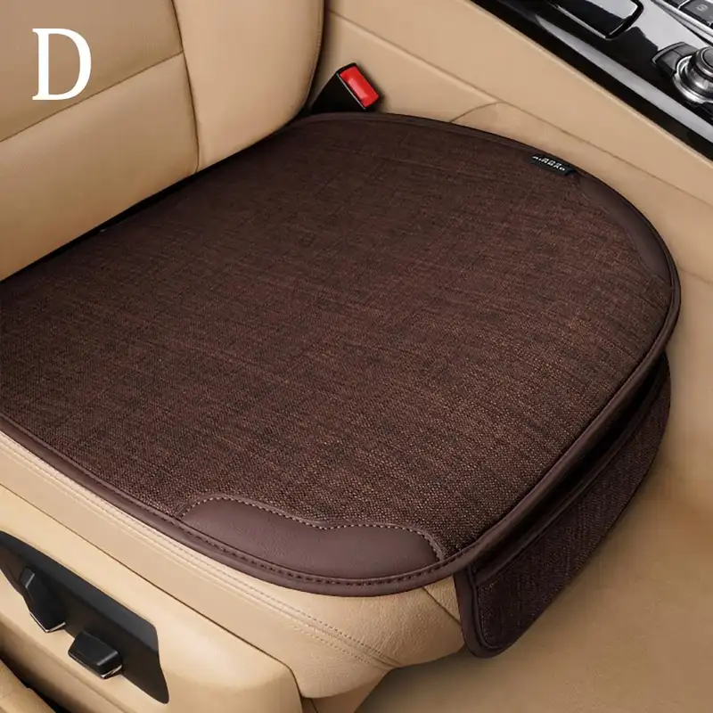 Car Seat Chair Protect Breathable Flax Seat Cover Dampproof Universal Car Accessories Interior Four Seasons C4M6 - Image 10