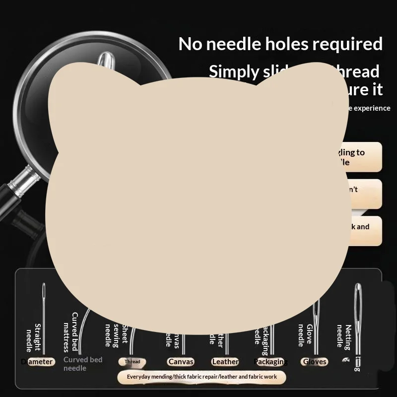 60pcs Steel Big Eye Hand Sewing Needle Set With Different Size For Sewing Needlework Embroidery Supply For Home And Office