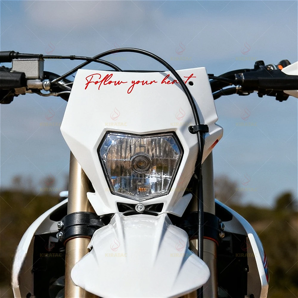 Autocollant holographique imperméable en écriture cursive Follow Your Heart, 2 pièces, pour voiture, moto, ordinateur portable, décoration de téléphone