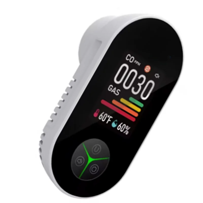 BNVN-Plug In Combination 4-In-1 Carbon Monoxide Detector Natural Gas Alarm Built-In CO/Combustible Gas/Temp Humidity US Plug