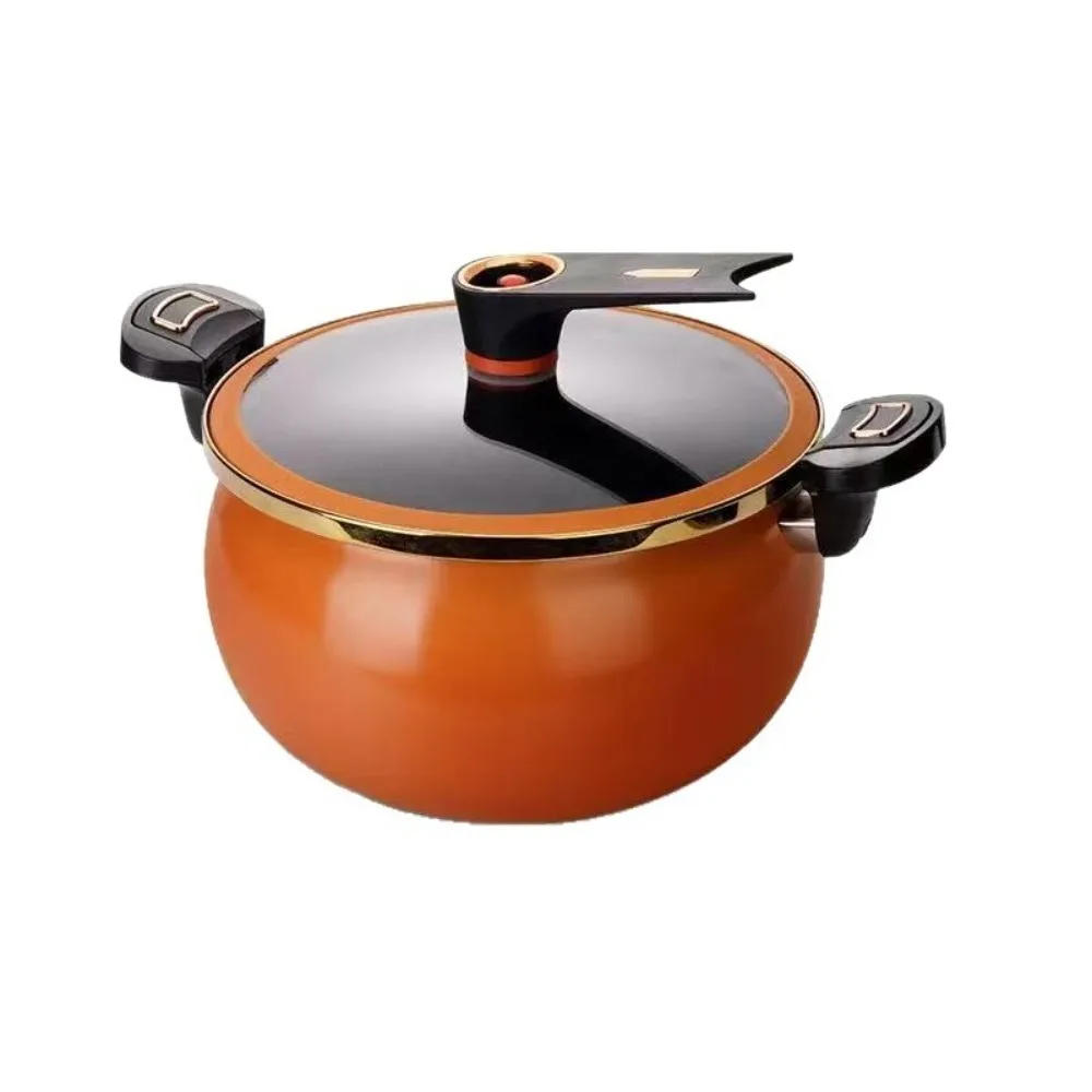 

Practical 7 L Chubby Micro-Pressure Pot Large Capacity Non-Stick Stew Pot Universal Thickened Simmering Pot Induction Cooker