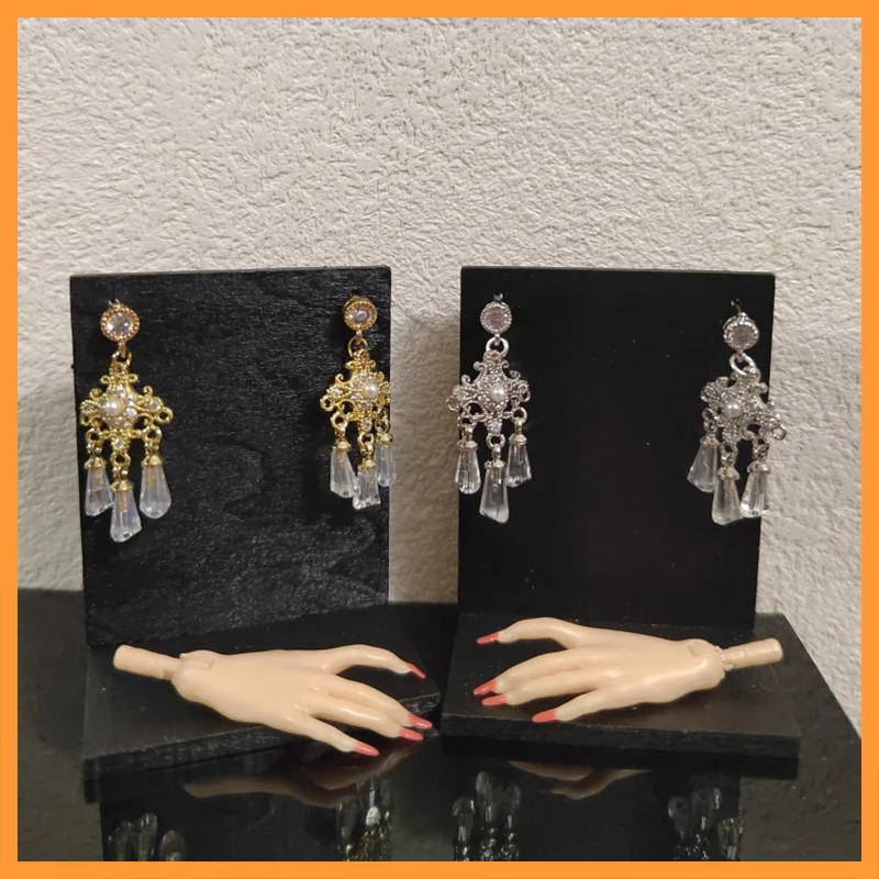 

Handmade 1/6 Scale Classic Style Temperament Female Soldier Zircon Earrings Fit 12inch Action Figure Model Toys