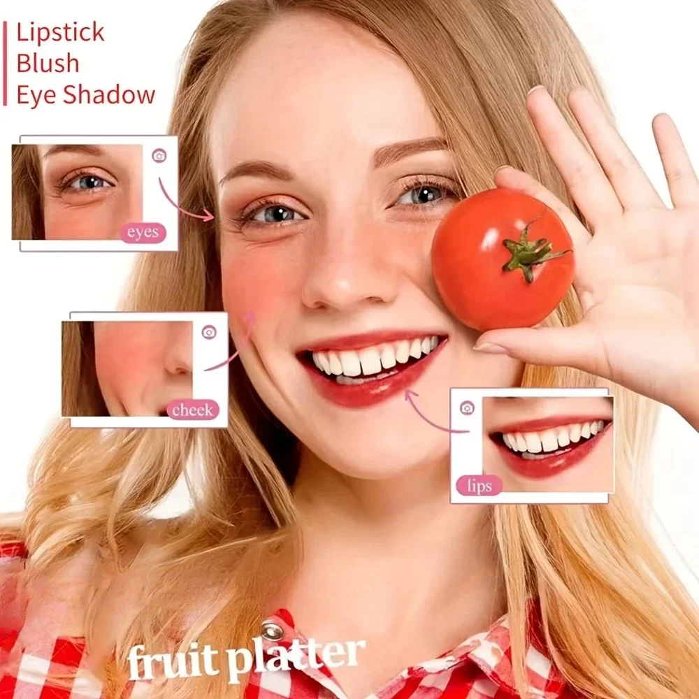 Nuovo fragola fruttato tinta labbra gloss tinta idratante rossetto liquido antiaderente impermeabile alto pigmento a lunga durata 4 colori