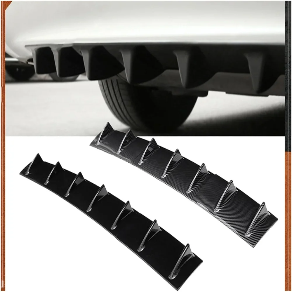 A Body Kit Universal Spoiler General Hot Sale Shark Fin Three-Section Car Rear Bumper Lip 7-Fin Diffuser