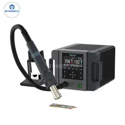 QUICK 861 Pro Intelligent Voice Control Hot Air Desoldering Station Smart Heat Gun Rework Station With Nozzles for PCB IC Repair