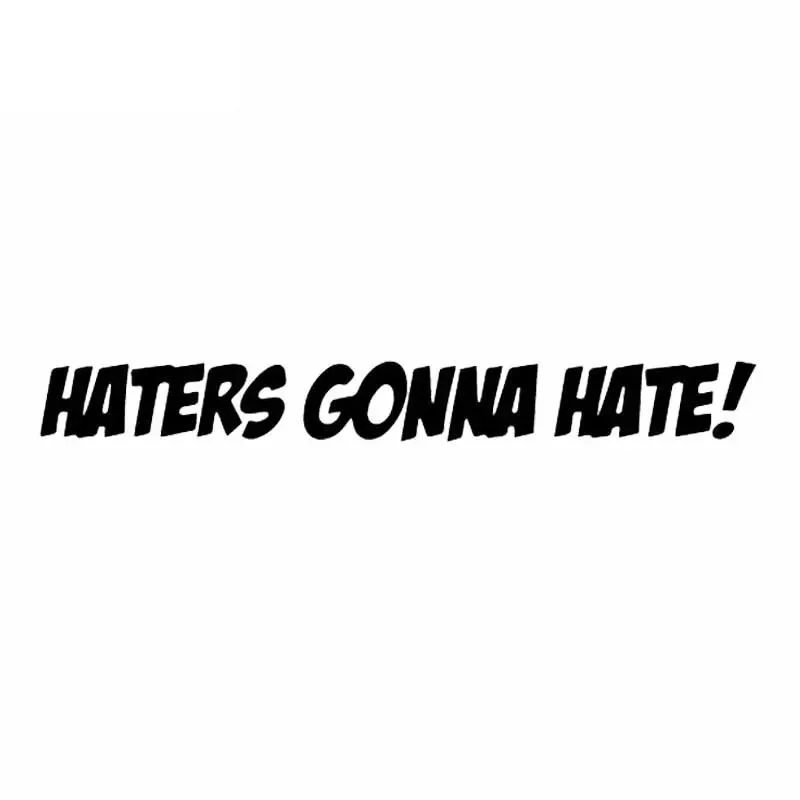 

Car Stickers HATERS GONNA HATE Car Decoration Accessories Stickers Creative Waterproof Sunscreen Black/white,13cm*1cm