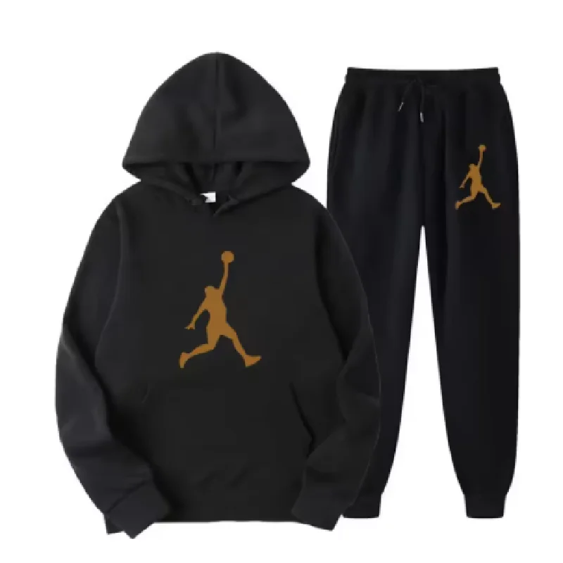 2025 otoño moda hombres sudadera hombres al aire libre correr Fitness traje mujer chándal ropa deportiva sudaderas con capucha + pantalones de chándal conjuntos