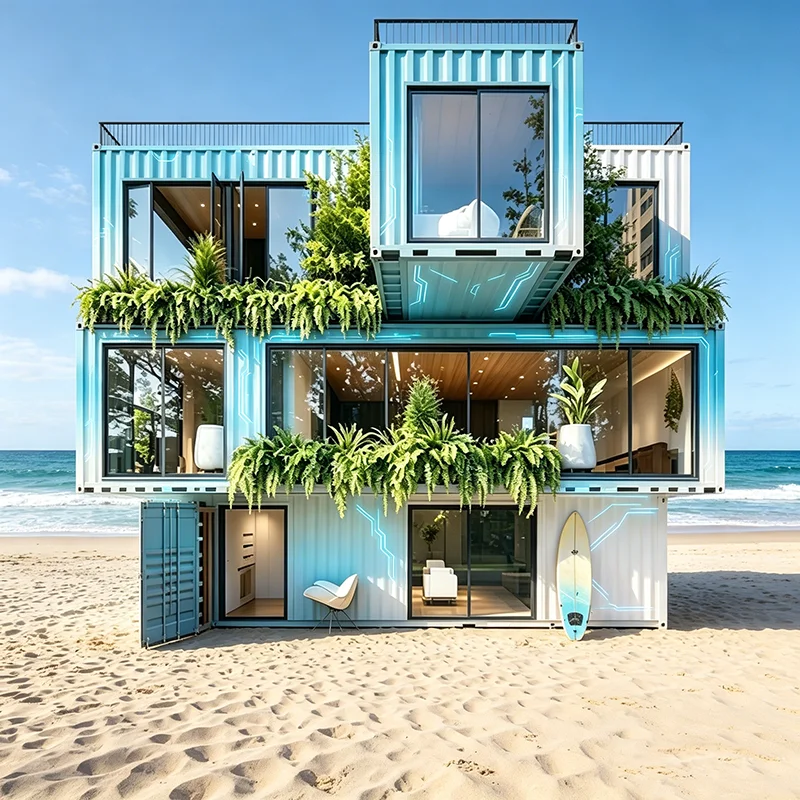 Hot Sale Prefabricated 20Ft 30Ft 40Ft Mobile Container Expandable House Two Bedroom Prefab Light Steel Home Casa Portable