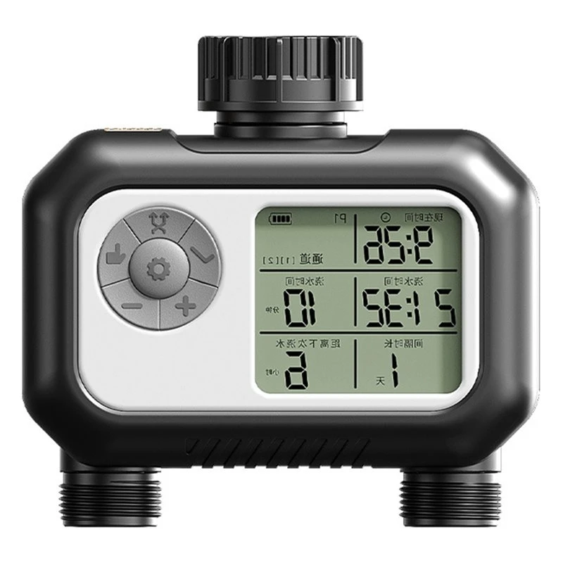 Sprinkler Timer 2 Zone Waterproof Programmable Water Hose Timer 2 Outlet For Outdoor Automatic Irrigation System For Garden Lawn