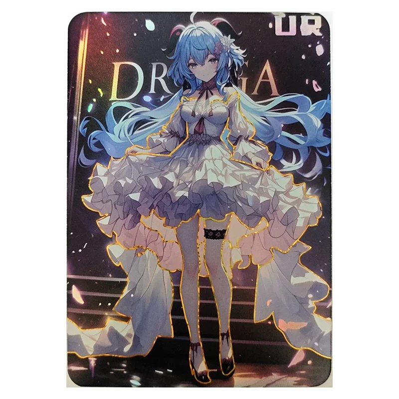 Anime Goddess Story Rare A6 Size UR Collectible Card Raiden Shogun Keqing Mitsuri Ningguang Kafka Toys for boys Birthday Present