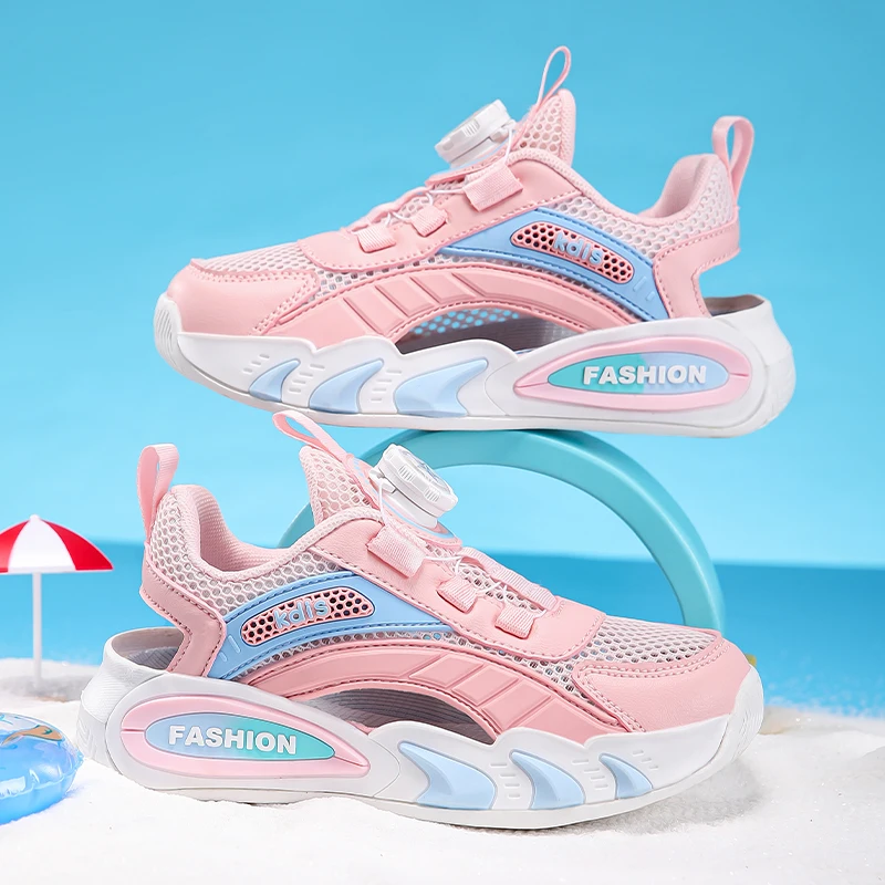 

A pair of children's summer open-toe sports sandals, soft, comfortable, wear-resistant casual shoes, size 28-39，YX-6311