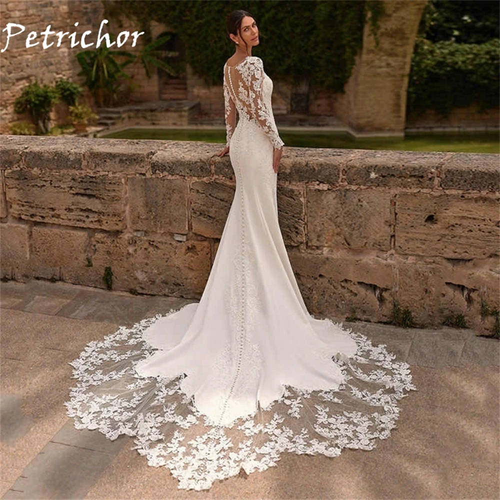 فساتين زفاف كلاسيكية حديثة رائعة ساحرة رومانسية على شكل قلب مزينة بوق لحفلات الزفاف مناسبة مخصصة