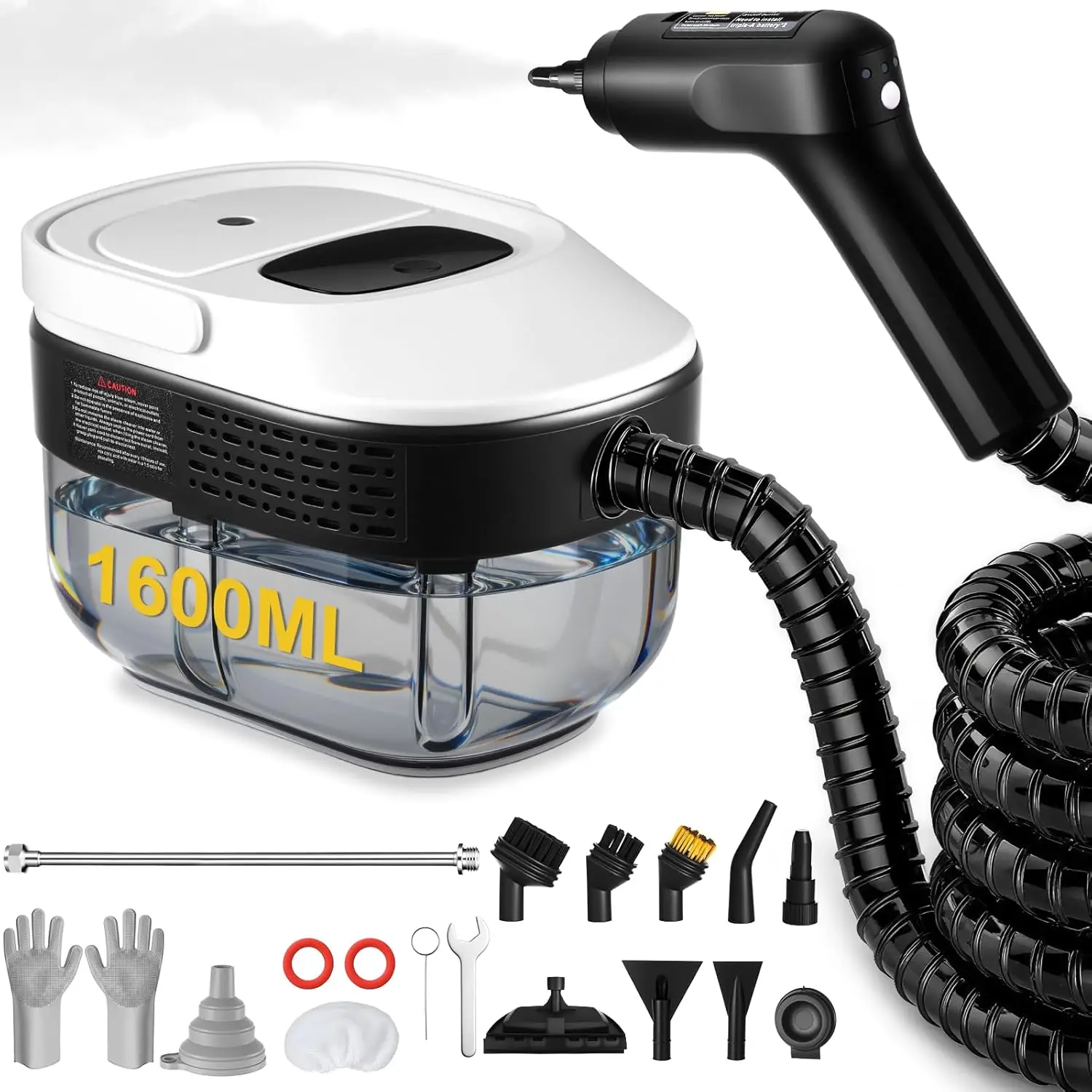

2500W Portable Handheld Steam Cleaner,54oz Large Capacity,3-Level Adjustable Handle,15s Fast Heating Steamer for Cleaning