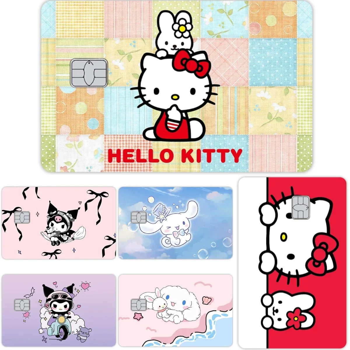 

Hello Kitty аниме Kawaii наклейки для кредитных карт пленочная лента кожа самоклеящаяся защитная наклейка украшение для дебетового банка карта Visa