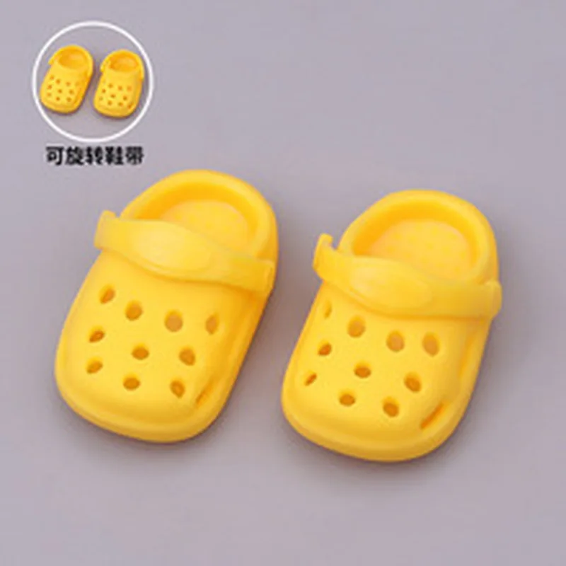 Zapatillas con agujeros para muñeca de 10cm y 15cm, accesorios de cordones giratorios de Color sólido, decoración de zapatos de juguete, zapato de moda, otoño 2025