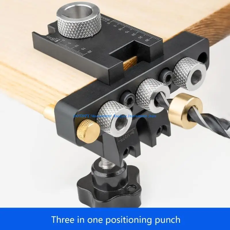 367D Woodworking 3 In 1 Dowelling Jig Adjustable Pocket Hole Jig Drilling Guide