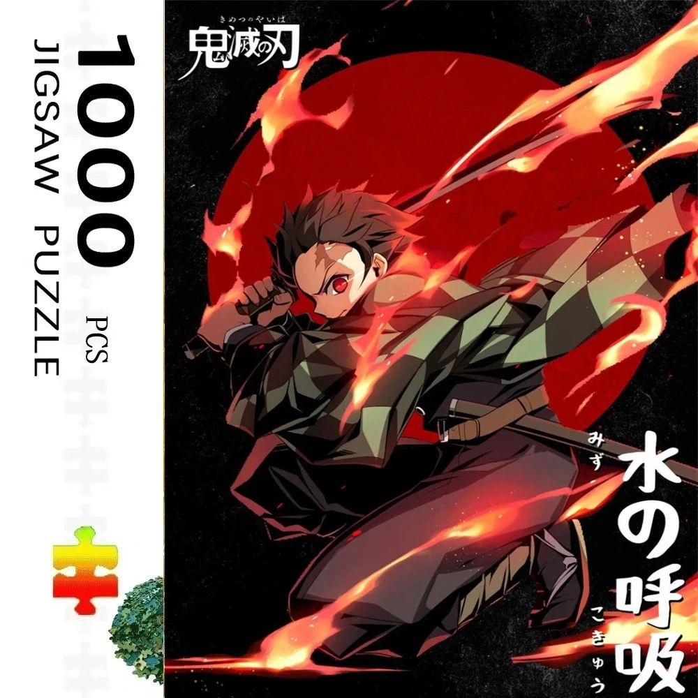 

Anime Demon Slayer 500 PCS Jigsaw Puzzles Challenging Family Activity Games for GameroomBedroom Livingroom Gift