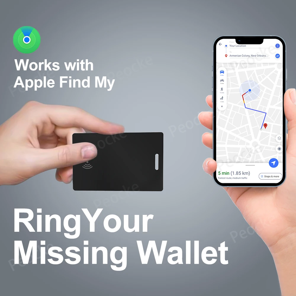 Wallet Anti-loss Card Location Tracking GPS Smart Tag with iPhone Find My Bluetooth Device Ultra-thin Card Wireless Charge IP67