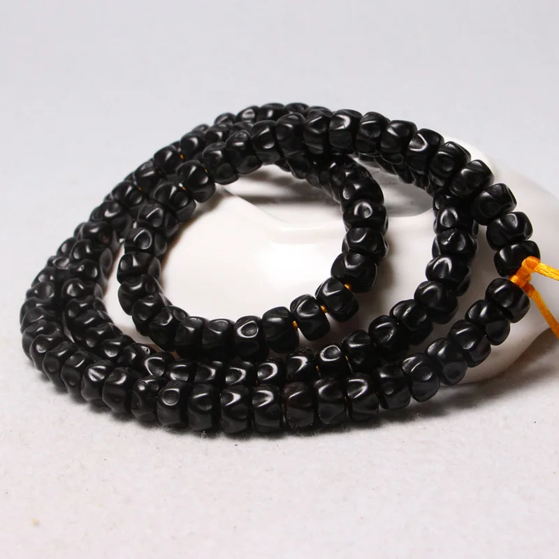 Natural Indonesian Seed Bracelet With 108 Hand-Carved Coconut Seeds