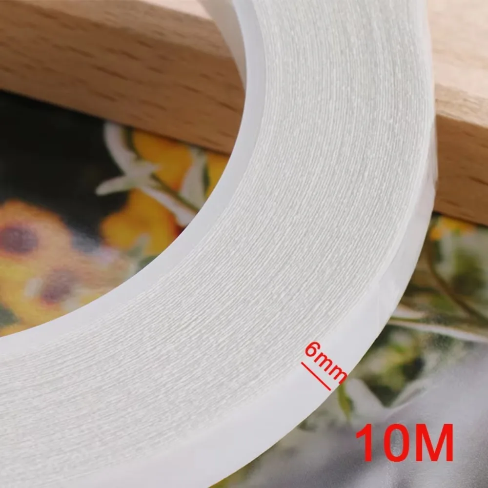 Temporary Fixing Water Soluble Tape 6mm Wide 10m/15m Length Basting Tape Self-Adhesive Dissolves In Water Fabric Fix Tape