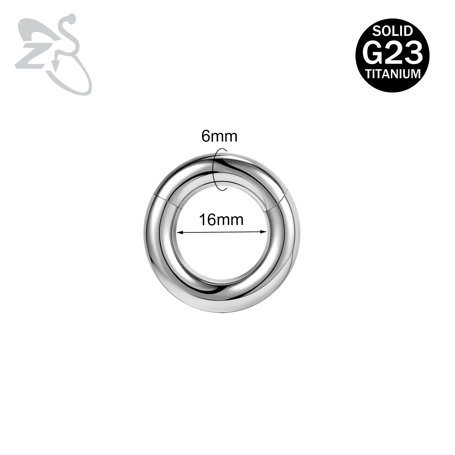 ZS 1PC G23 Titan Creolen für Frauen Silber Überzogene Kreis Ohrring Große Gauge Seputm Nasenring 2/4/6/8/10/12G Punk Ohrring