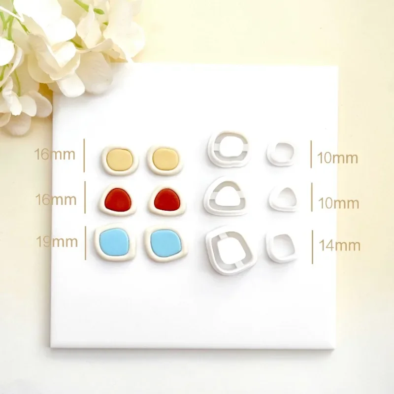 2Pcs Geometry Arc Shape Polymer Clay Cutter Soft Pottery Earrings Polymer Clay Molds DIY Ceramic Earrings Jewelry Pendants Tools